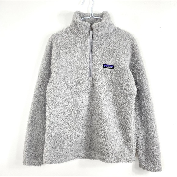 Patagonia Los Gatos 1/4 Zip Front Pile Fleece Pullover Sweater Top Gray Size S - Picture 2 of 7
